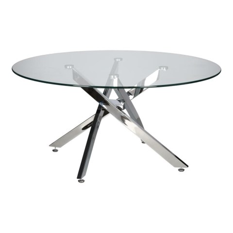 Stolik kawowy Amber 90cm transparentny/ chrom ( Rozmiar: uniwersalny )