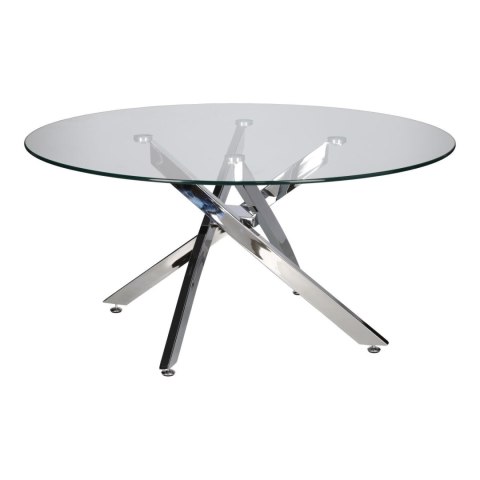 Stolik kawowy Amber 90cm transparentny/ chrom ( Rozmiar: uniwersalny )