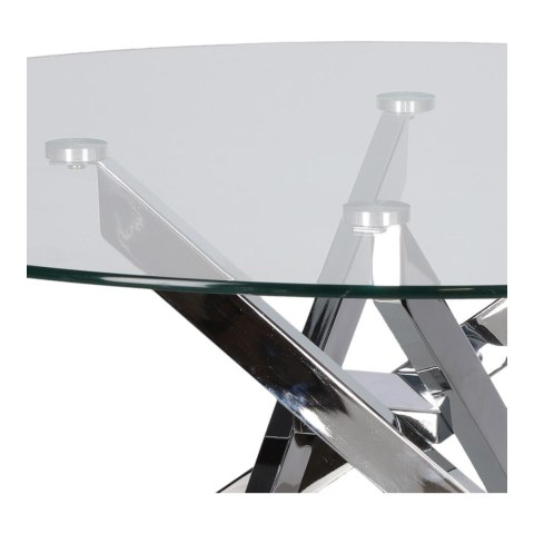 Stolik kawowy Amber 90cm transparentny/ chrom ( Rozmiar: uniwersalny )