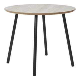 Stolik kawowy Aalst 55cm trawertyn/ czarny ( Rozmiar: uniwersalny )