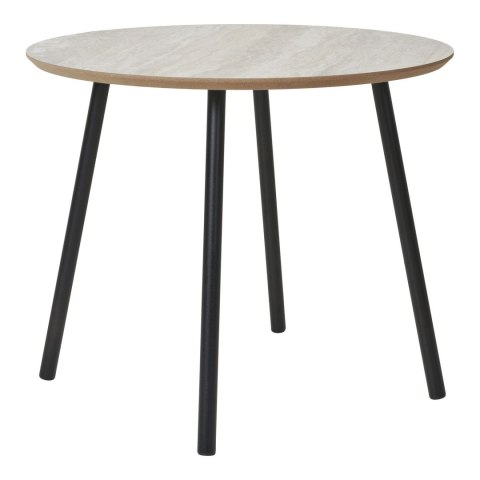 Stolik kawowy Aalst 55cm trawertyn/ czarny ( Rozmiar: uniwersalny )