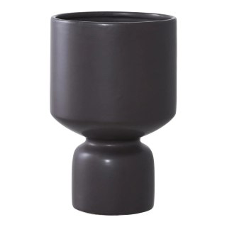 Doniczka/osłonka ceramiczna Kielich czarna ( Rozmiar: uniwersalny )