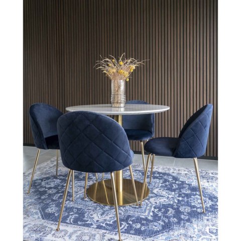 Stół Bolzano 90cm marmur/ złoty ( Rozmiar: uniwersalny )
