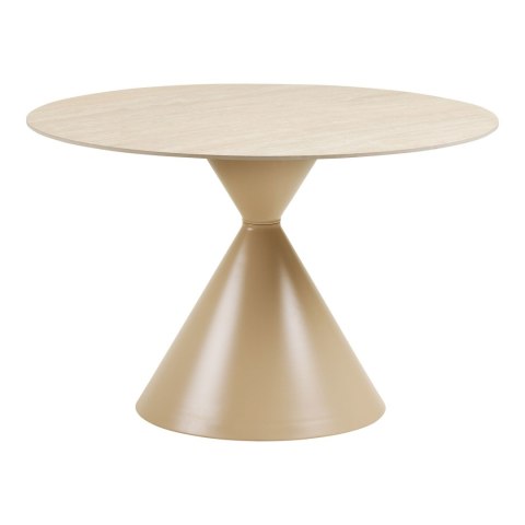 Stół Annecy blat ceramiczny/stal, trawertyn/piaskowy 120 cm ( Rozmiar: uniwersalny )