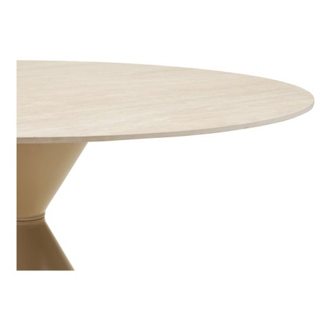 Stół Annecy blat ceramiczny/stal, trawertyn/piaskowy 120 cm ( Rozmiar: uniwersalny )