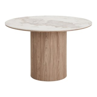 Stół Athens blat ceramiczny, biały/brązowy 120 cm ( Rozmiar: uniwersalny )