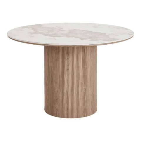 Stół Athens blat ceramiczny, biały/brązowy 120 cm ( Rozmiar: uniwersalny )