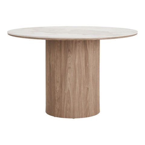 Stół Athens blat ceramiczny, biały/brązowy 120 cm ( Rozmiar: uniwersalny )