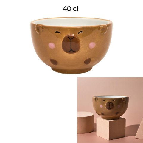 Miska do zupy Kapibara 400 ml brązowa ceramiczna na przekąski ( Rozmiar: uniwersalny )