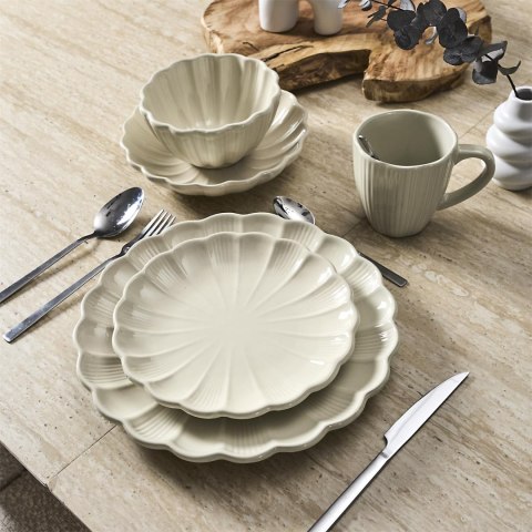 Talerz Calista 20cm kremowy ( Rozmiar: uniwersalny )