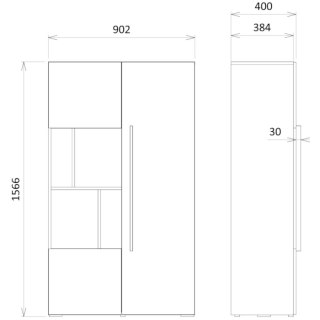 Regał 3D LORI 05 kaszmir / błękit