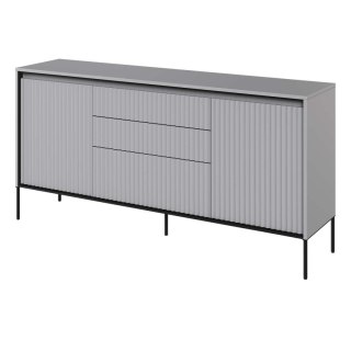 Komoda 2D3S z oświetleniem szary/czarny TREND TR01