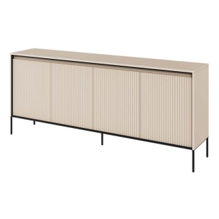 Komoda 4D z oświetleniem beż piaskowy/czarny TREND TR04