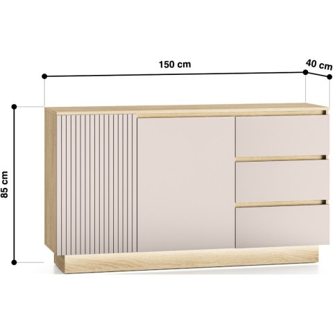Komoda KATE 05 dąb mavelie / kaszmir