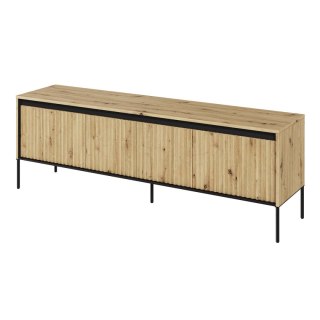 Komoda RTV 166 z oświetleniem dąb artisan/czarny TREND TR05