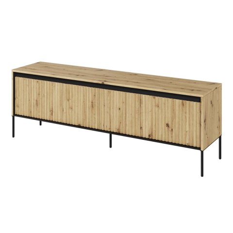Komoda RTV 166 z oświetleniem dąb artisan/czarny TREND TR05