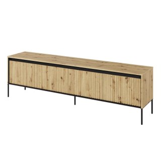 Komoda RTV 192 z oświetleniem dąb artisan/czarny TREND TR06