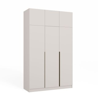 Szafa SENSO 3D Wysoka Z NADSTAWKĄ KASZMIR Drzwi Czarne Uchwyty 250 Cm