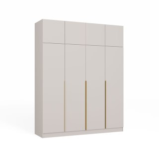 Szafa SENSO 4D Z NADSTAWKĄ Wysoka KASZMIR Drzwi Złote Uchwyty 250x200 Cm