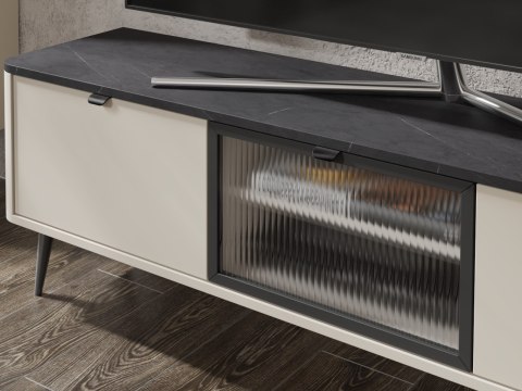 Komoda RTV 3K APERTA 13 kaszmir / szary kamień