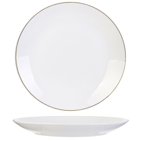 Talerz Pearl Gold 27cm biały ( Rozmiar: uniwersalny )