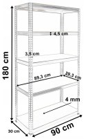 Regał Magazynowe G9030 METALOWE