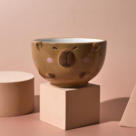 Miska do zupy Kapibara 400 ml brązowa ceramiczna na przekąski ( Rozmiar: uniwersalny )