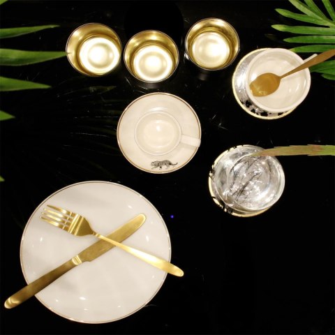 Talerz Pearl Gold 20cm biały ( Rozmiar: uniwersalny )