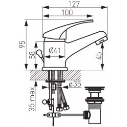 Bateria umywalkowa BASIC