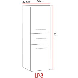 Szafka łazienkowa niska LUPO LP3 biały laminat