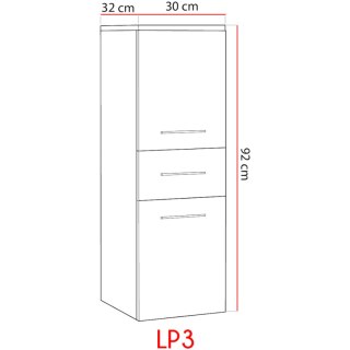 Szafka łazienkowa niska LUPO LP3 biały laminat