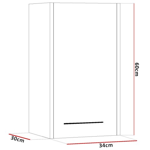 Szafka łazienkowa wisząca SLIM SL4 biały laminat