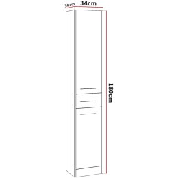 Szafka łazienkowa wysoka SLIM SL1 biały laminat