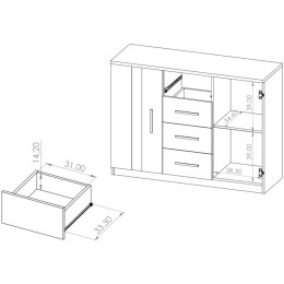 Komoda BONEY BO01 biały
