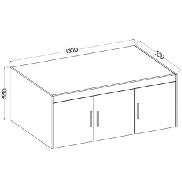 Nadstawka do szafy ELENI 3D beton jasny