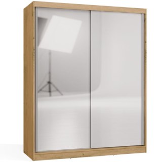 SZAFA Przesuwna IGA 160 2 Lustra DĄB ARTISAN ANTRACYT - Nowoczesny Design