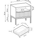 Stolik nocny MOVA 05 czarny