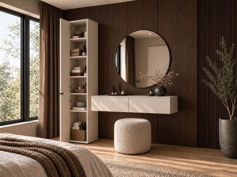 SZAFKA Wysoki Słupek ATLANTA 2D Drążek 2 Drzwi Półki Sypialnia Salon 209 Cm
