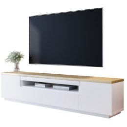 Komoda RTV ENO 200 biały / dąb artisan