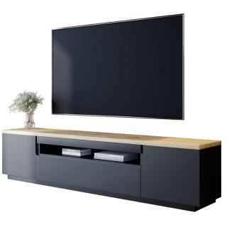 Komoda RTV ENO 200 czarny mat / dąb artisan