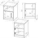 Szafka nocna FIJI FJ11 dąb artisan / biały