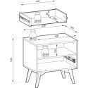 Stolik nocny WALD 06 eukaliptus / scandi