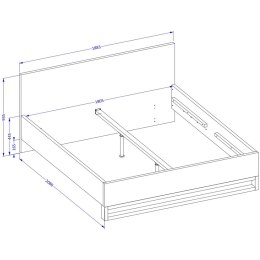 Łóżko 180x200 HELEN HL32 dąb wotan