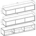 Szafka RTV RIDAF 38 dąb artisan / biały