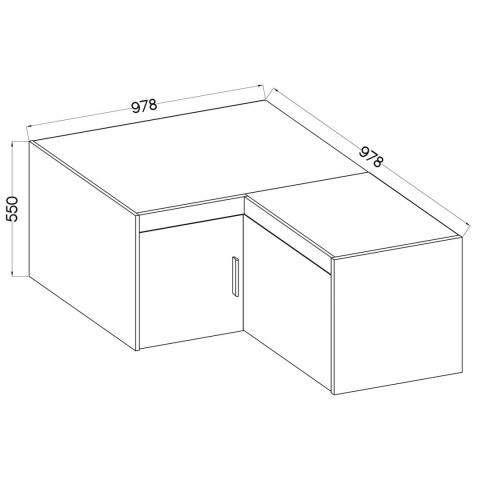Nadstawka do szafy narożnej ELENI 2D dąb lefkas