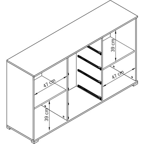 Komoda SIM 150 dąb sonoma