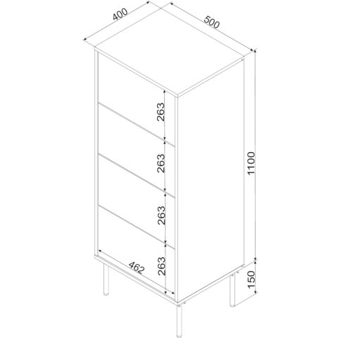 Komoda TIFFANY 4S beż mat