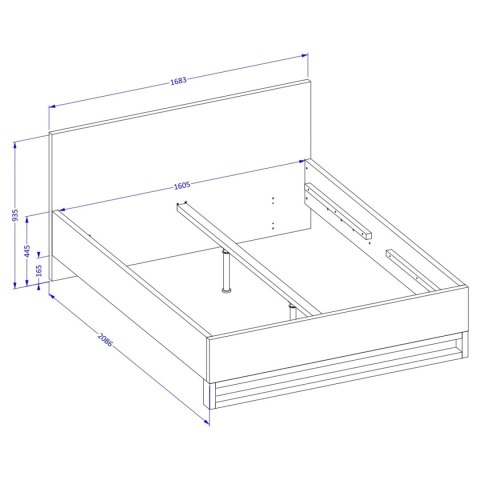 Łóżko 160x200 HELEN HL51 dąb wotan
