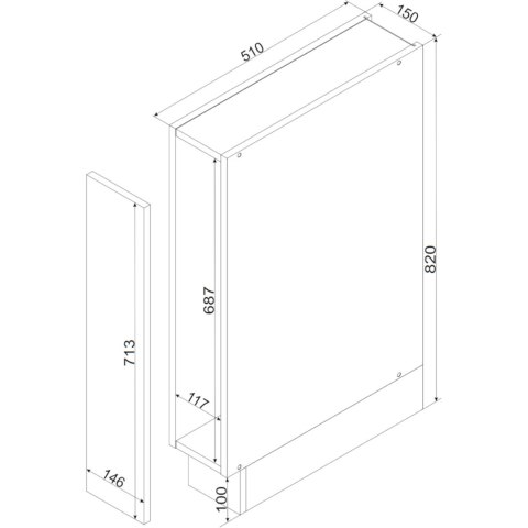 Szafka dolna CARGO D15 ELLEN 10 grafit