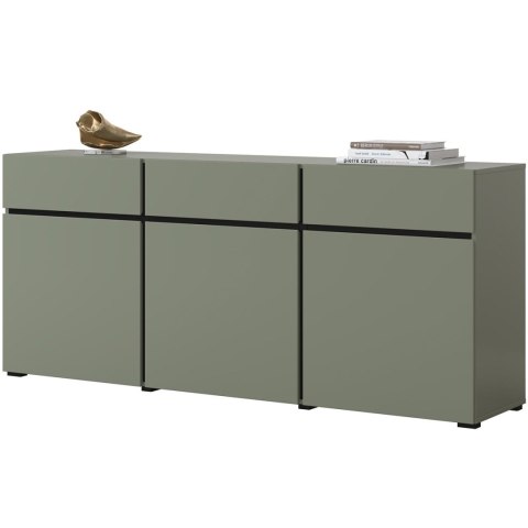 Komoda CROSI 43 zielony / czarny